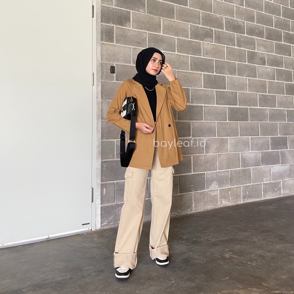 Rossa Coat Formal Casual | Blazer Wanita Material Soft Canvas