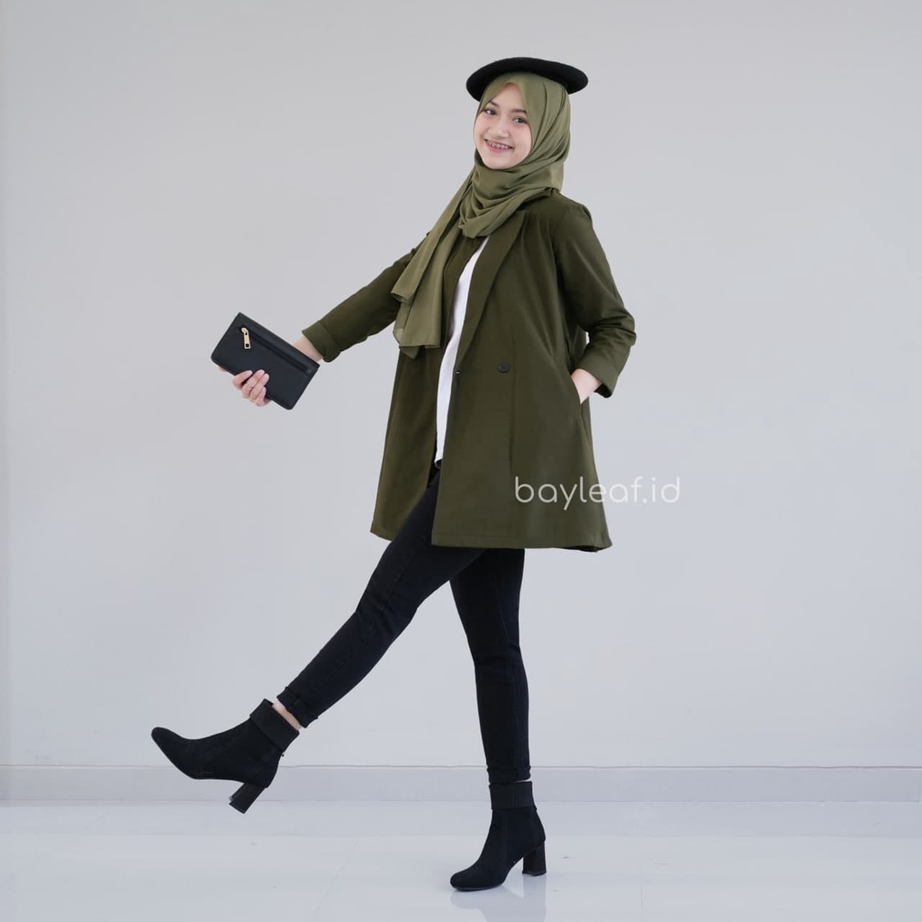Rossa Coat Formal Casual | Blazer Wanita Material Soft Canvas