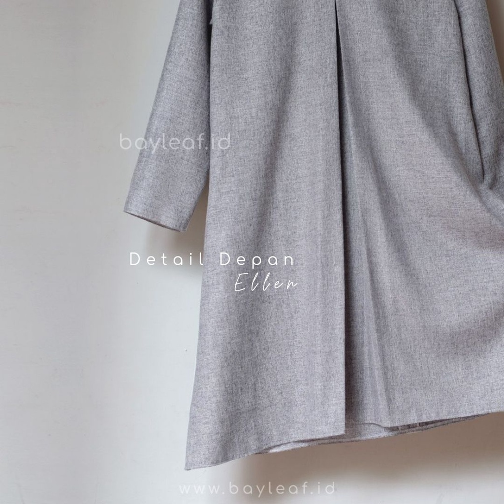 Ellen Basic Tunik Elegan Lengan Panjang Bahan Katun