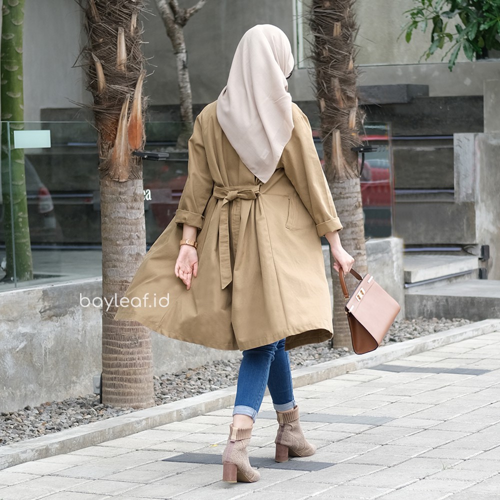 Rose Long Coat Material Soft Canvas