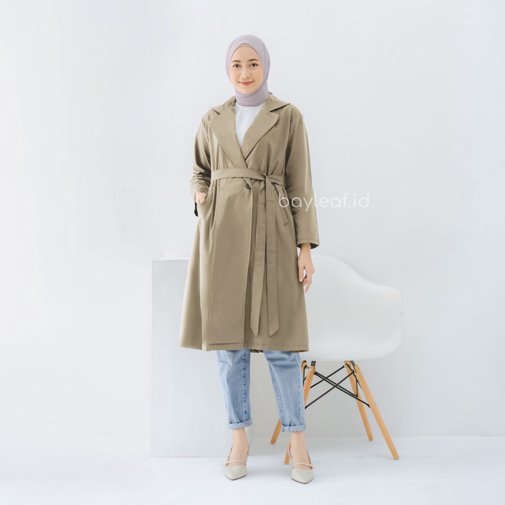 Rose Long Coat Material Soft Canvas