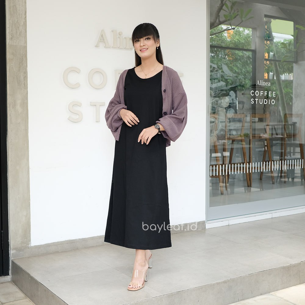 Ariana Inner Midi Dress Katun Tanpa Lengan