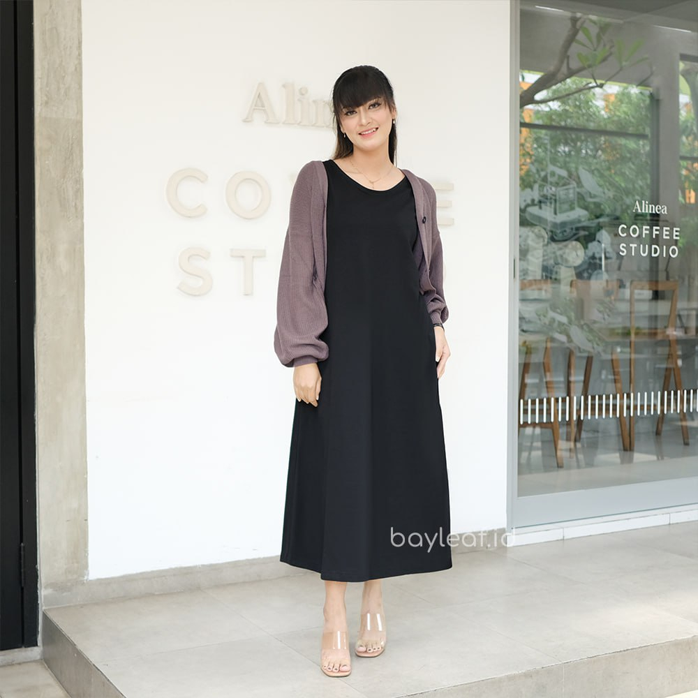 Ariana Inner Midi Dress Katun Tanpa Lengan