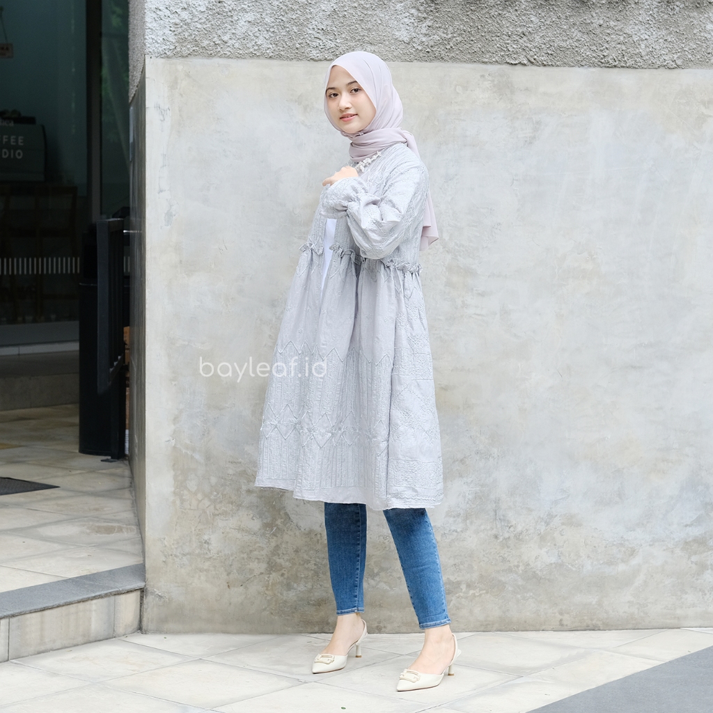 Denaya Long Outer Brokat Bordir Premium