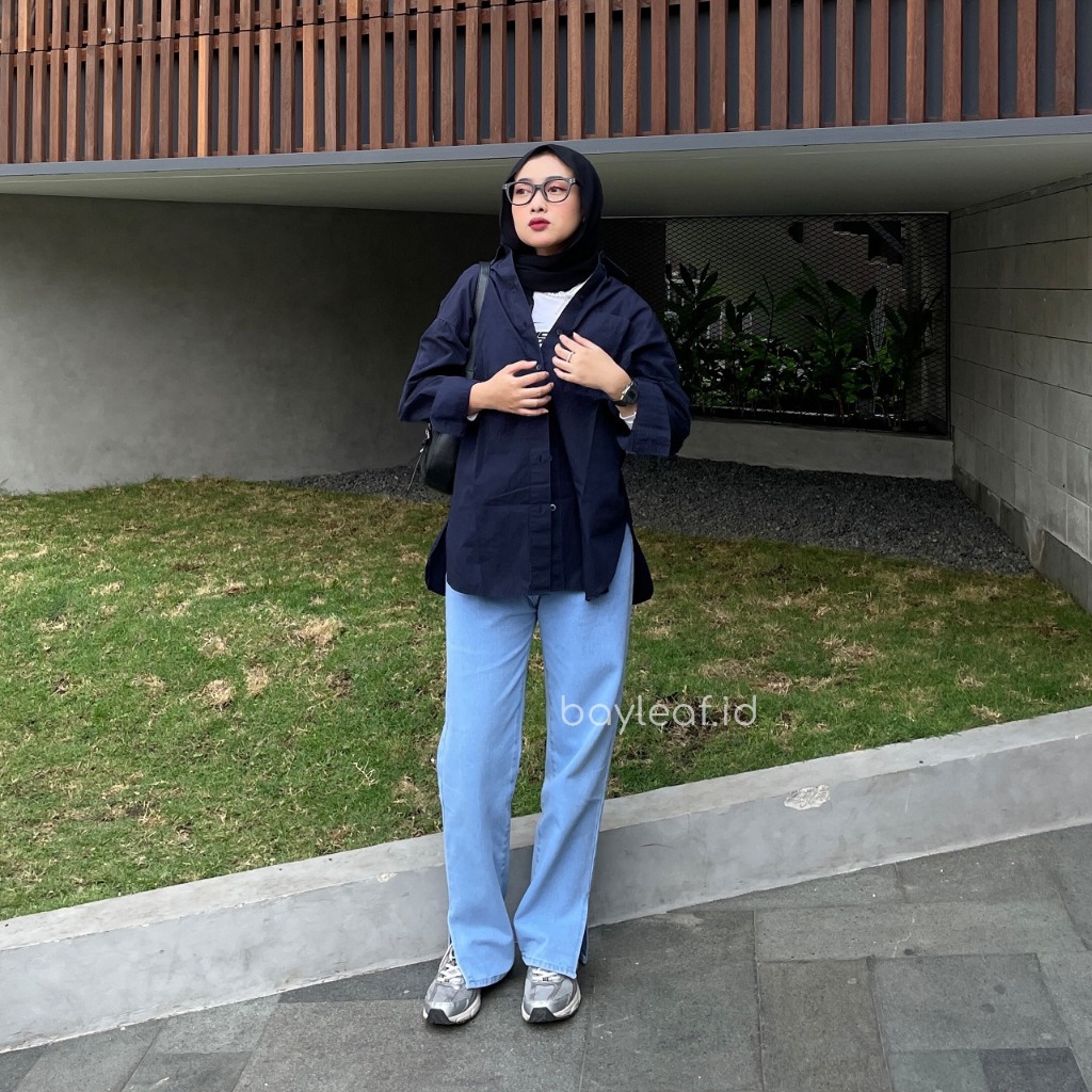 Bayleaf.id Wide Low Waist Hunter Jeans