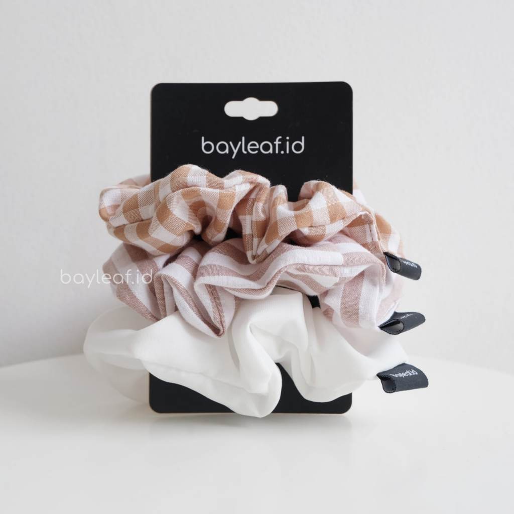Bayleaf.id Scrunchie Bundling (3PCS) Berry Lolypop / Ikat Rambut