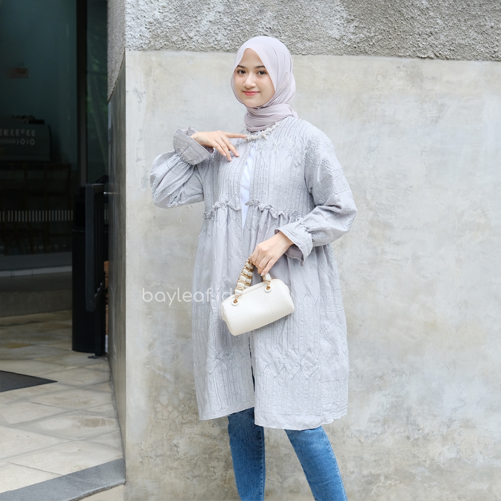 Denaya Long Outer Brokat Bordir Premium