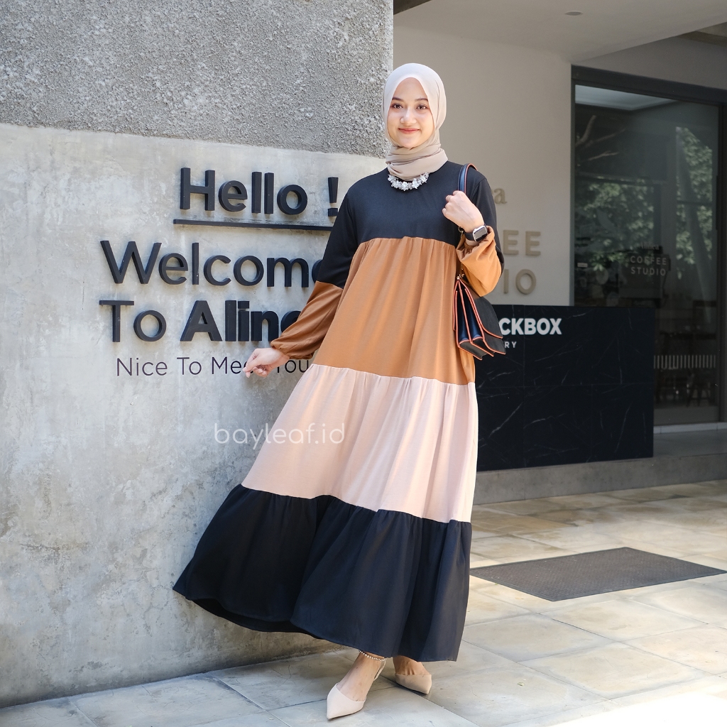 Moana Maxi Dress Casual Kombinasi