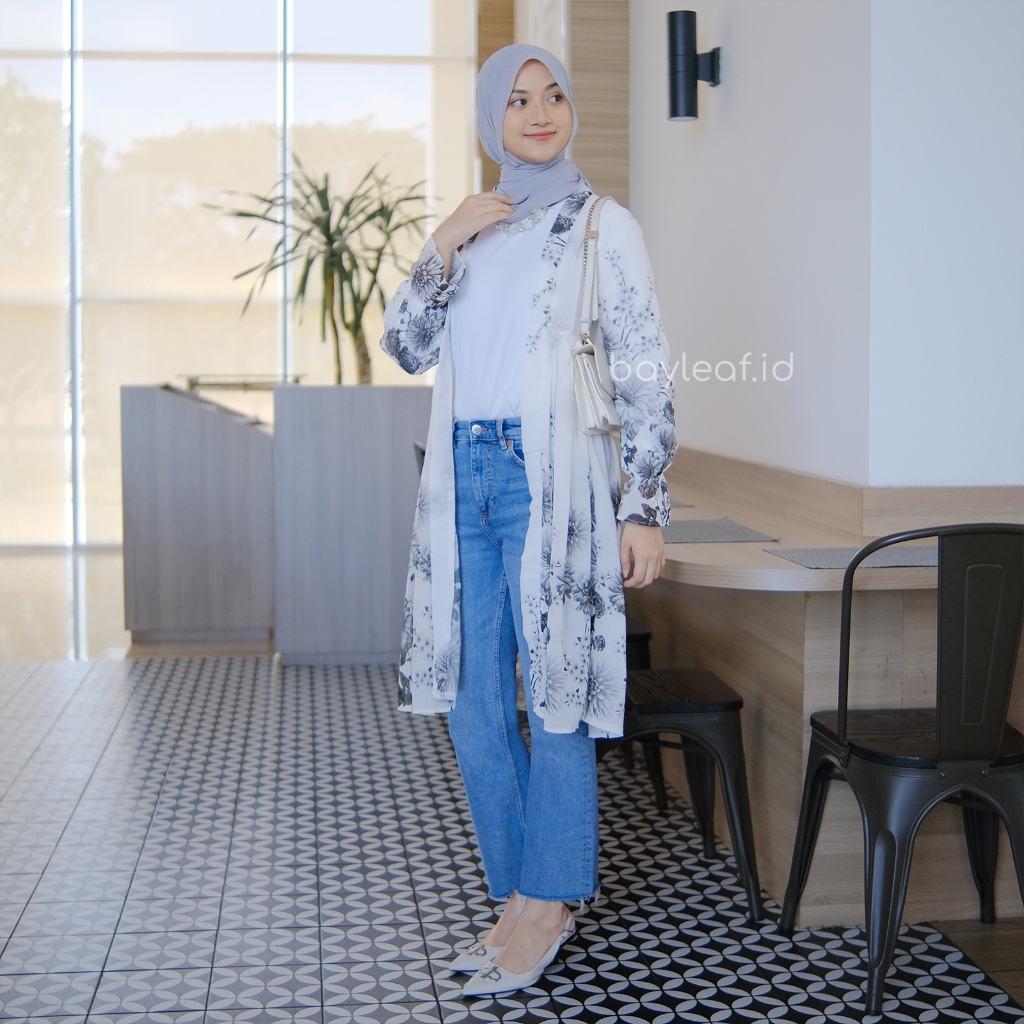 Mauren Denaya Floral Outer | Outer Wanita Motif Bunga | Cardigan Atasan Wanita