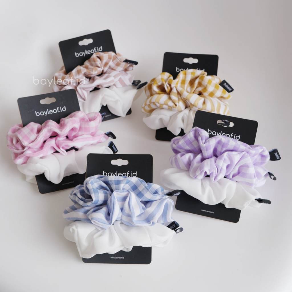 Bayleaf.id Scrunchie Bundling (3PCS) Berry Lolypop / Ikat Rambut