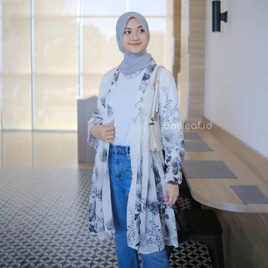 Mauren Denaya Floral Outer | Outer Wanita Motif Bunga | Cardigan Atasan Wanita