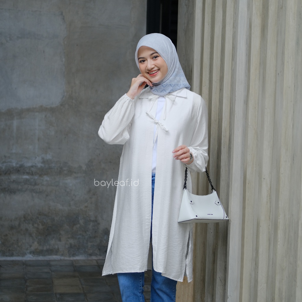 Sellen Outer Linen Casual with Tali Pita Depan Lucu