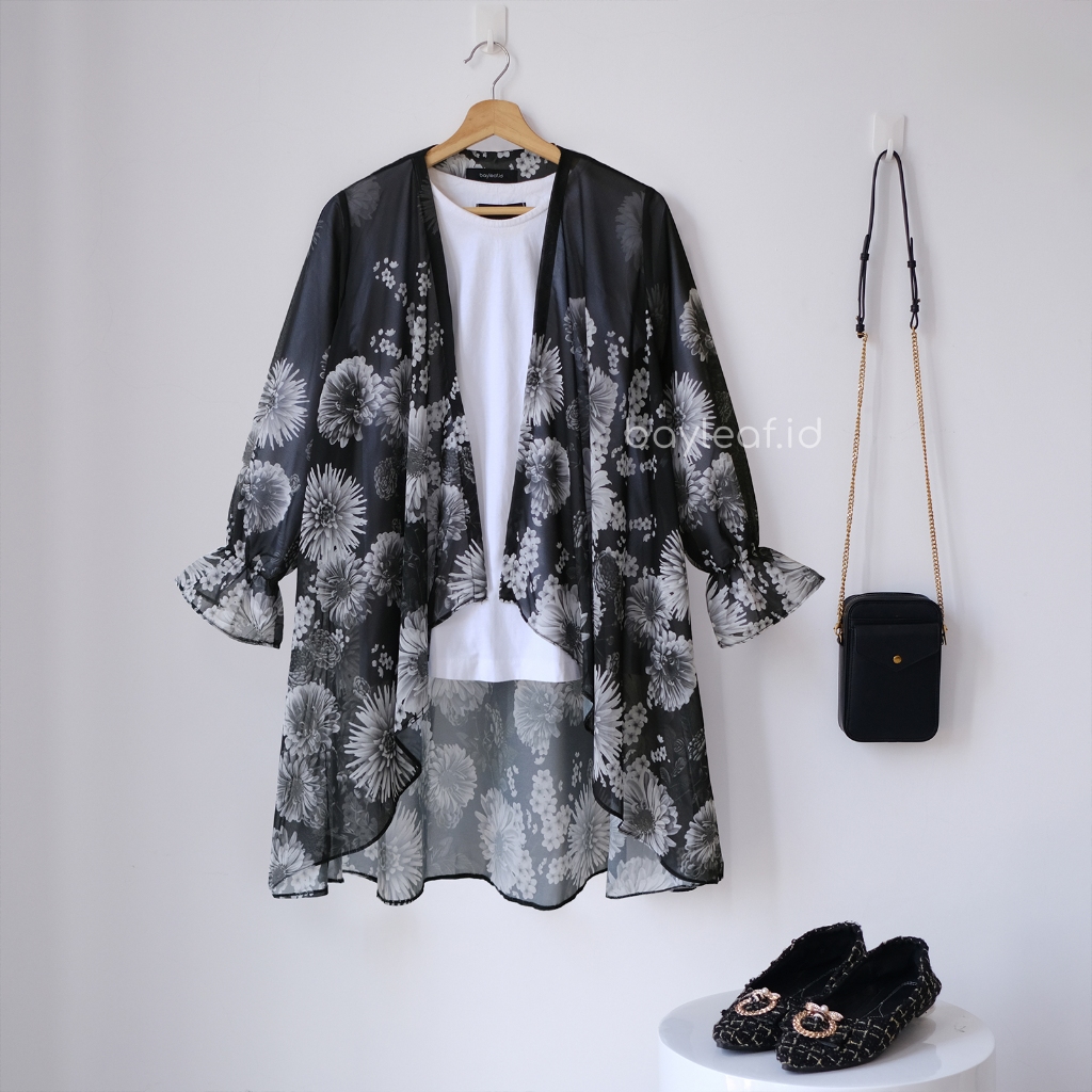 Mauren Clarisa Floral Outer / Outer Wanita Motif Bunga / Cardigan Atasan Wanita