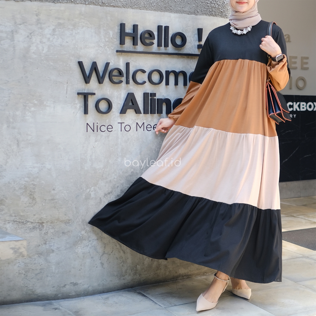 Moana Maxi Dress Casual Kombinasi