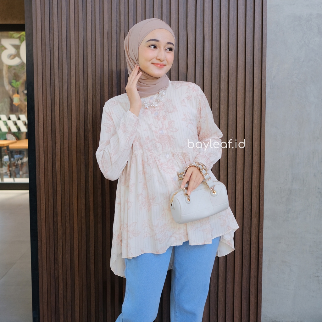 Rona Blouse Motif Wanita | Blouse Rayon Wanita Lengan Panjang