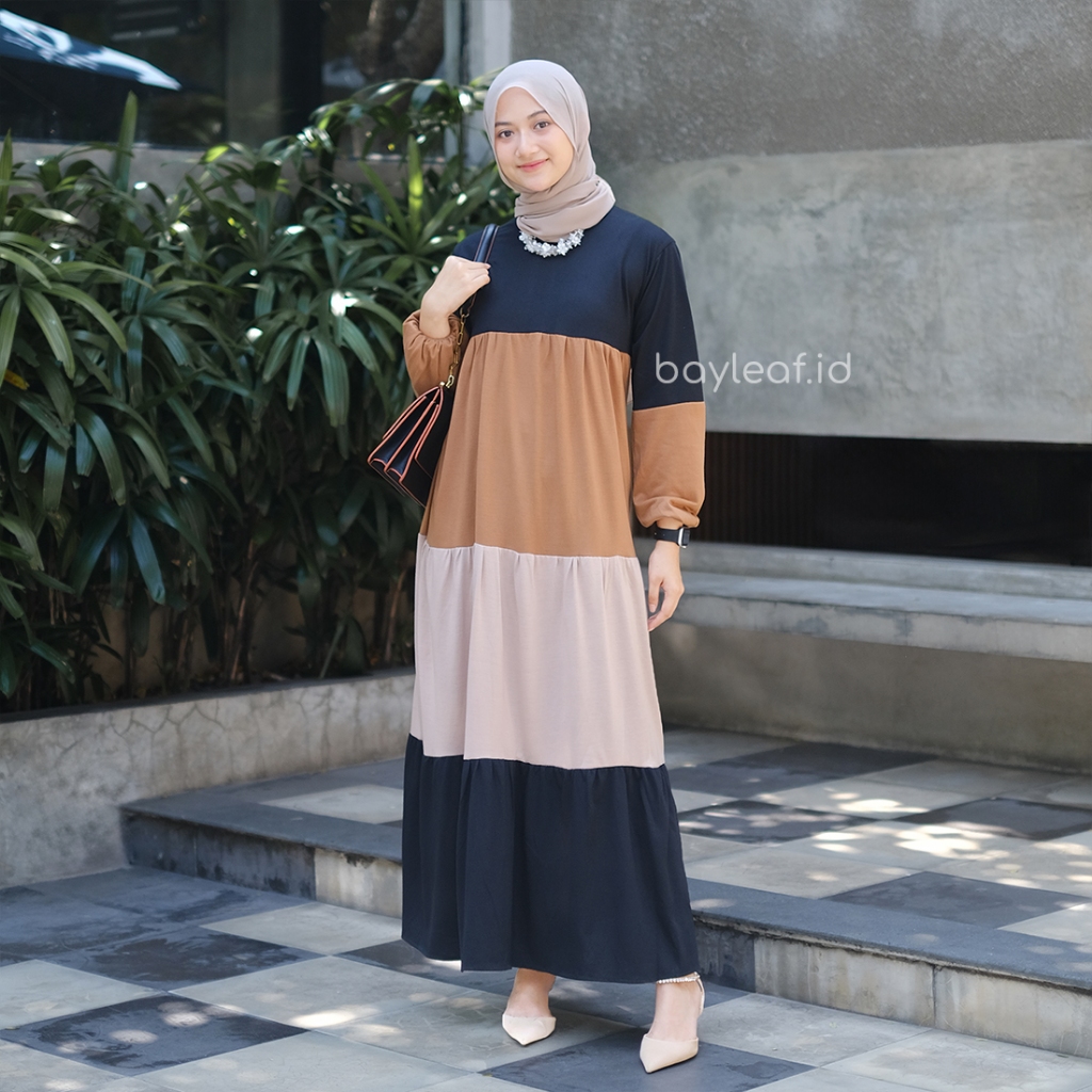 Moana Maxi Dress Casual Kombinasi