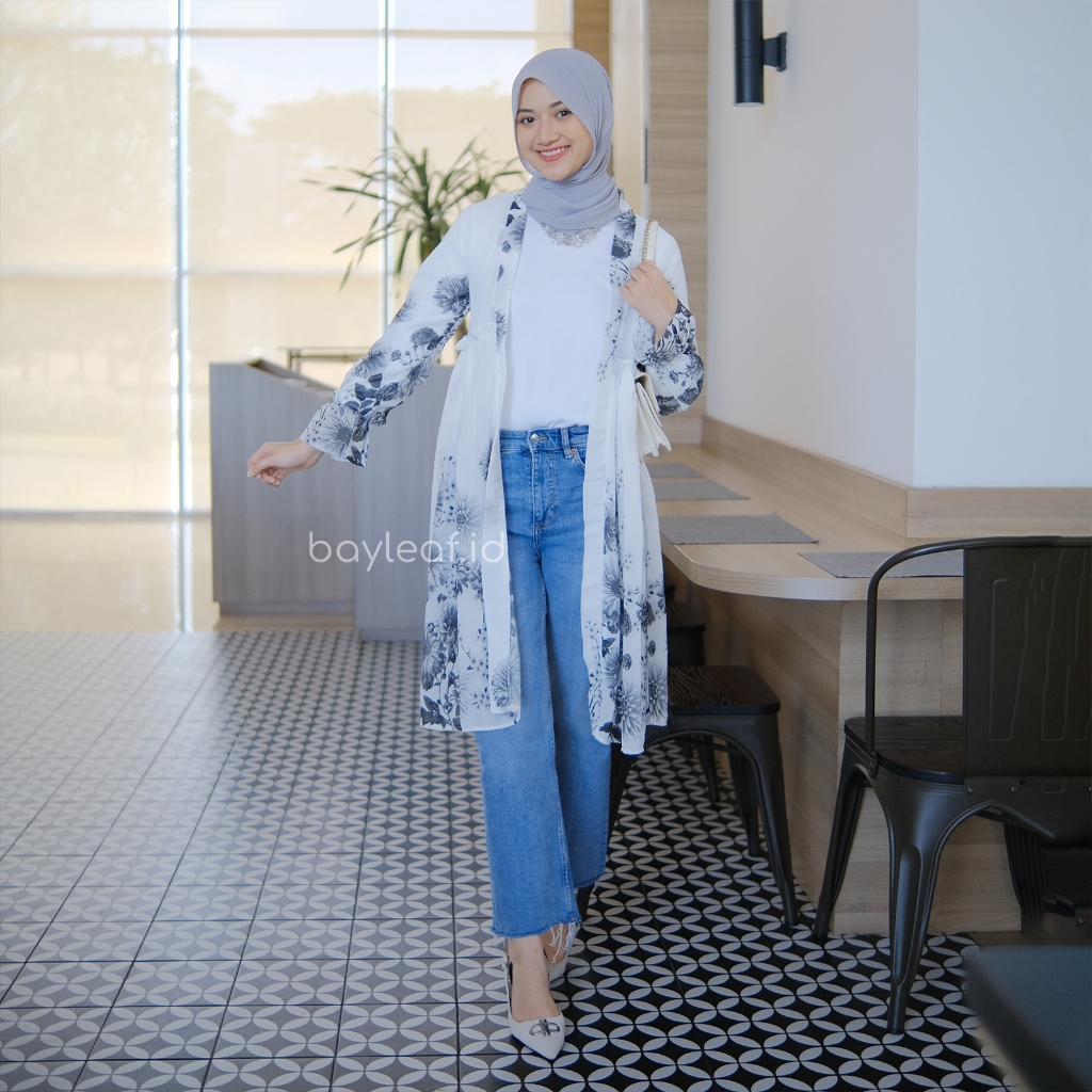 Mauren Denaya Floral Outer | Outer Wanita Motif Bunga | Cardigan Atasan Wanita
