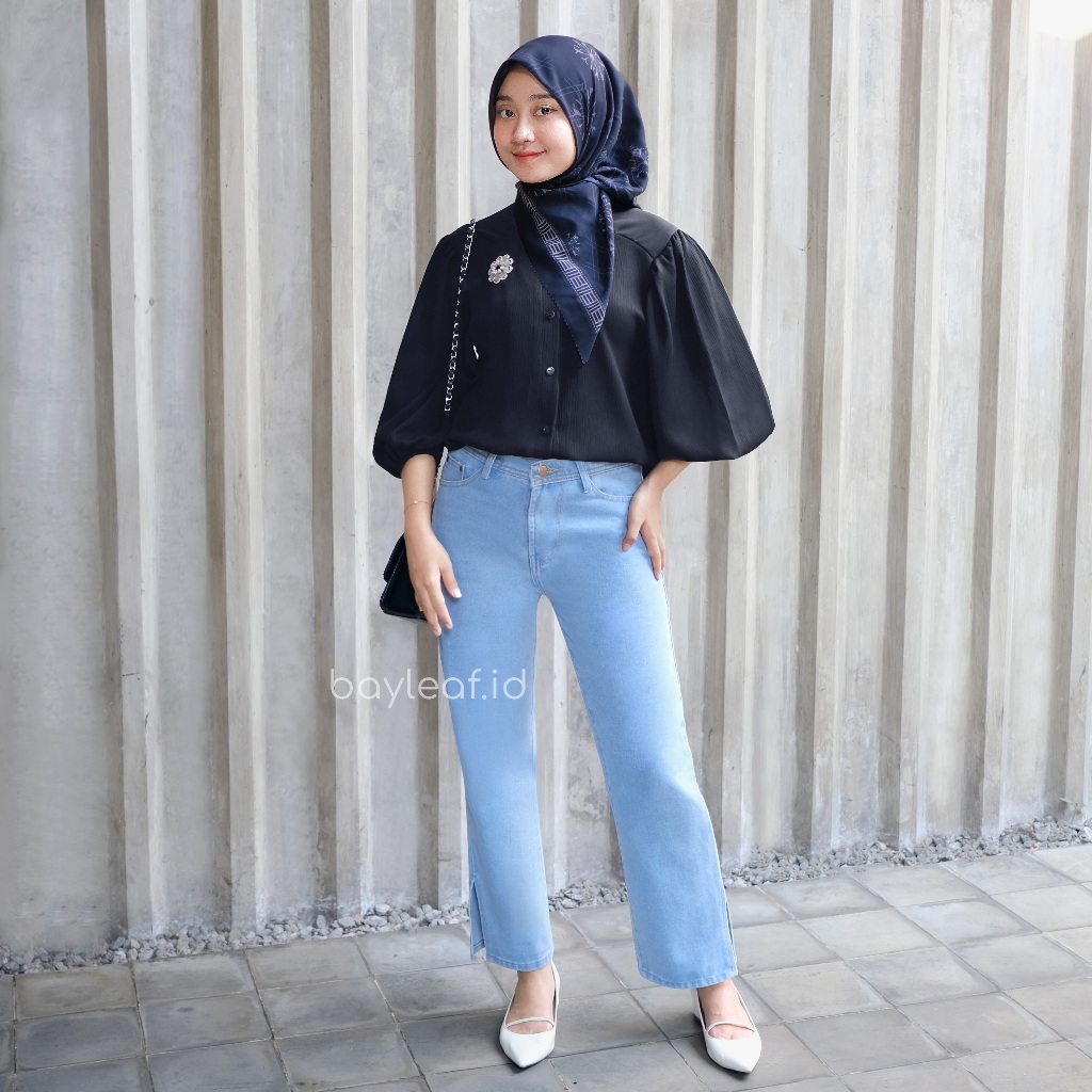 Bayleaf.id Wide Low Waist Hunter Jeans