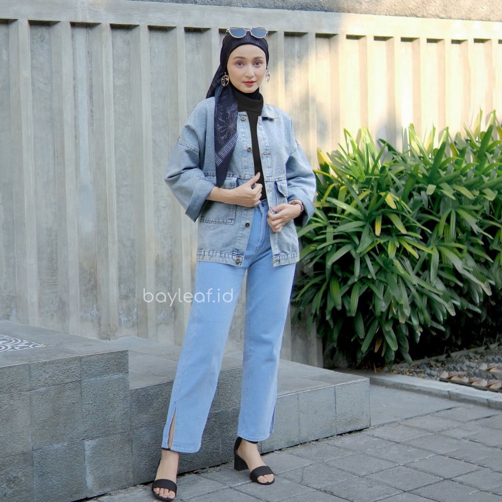 Bayleaf.id Wide Low Waist Hunter Jeans