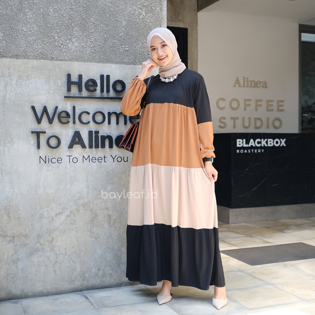 Moana Maxi Dress Casual Kombinasi