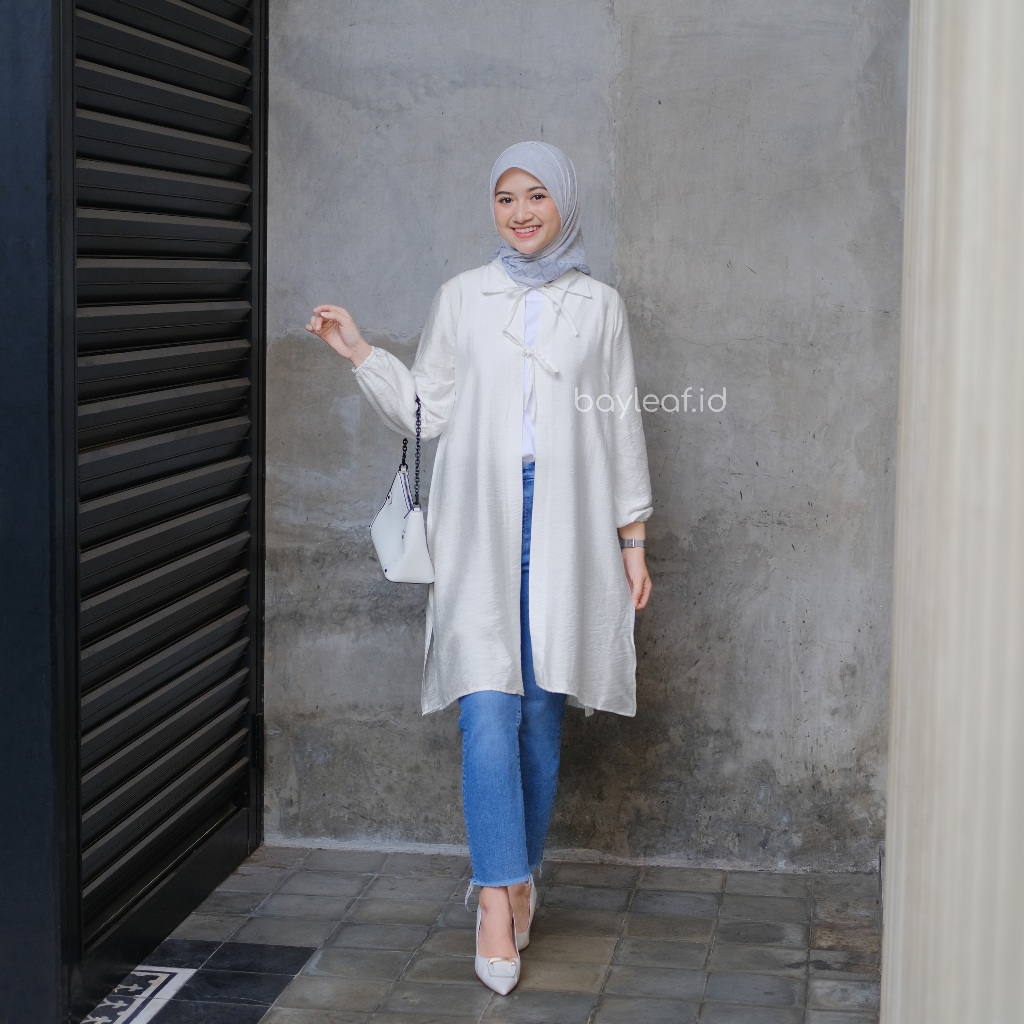 Sellen Outer Linen Casual with Tali Pita Depan Lucu