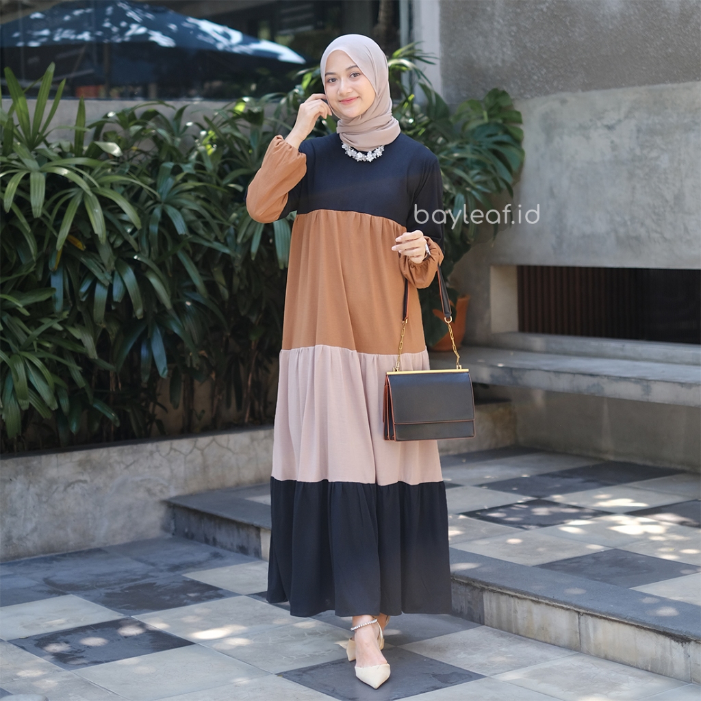 Moana Maxi Dress Casual Kombinasi