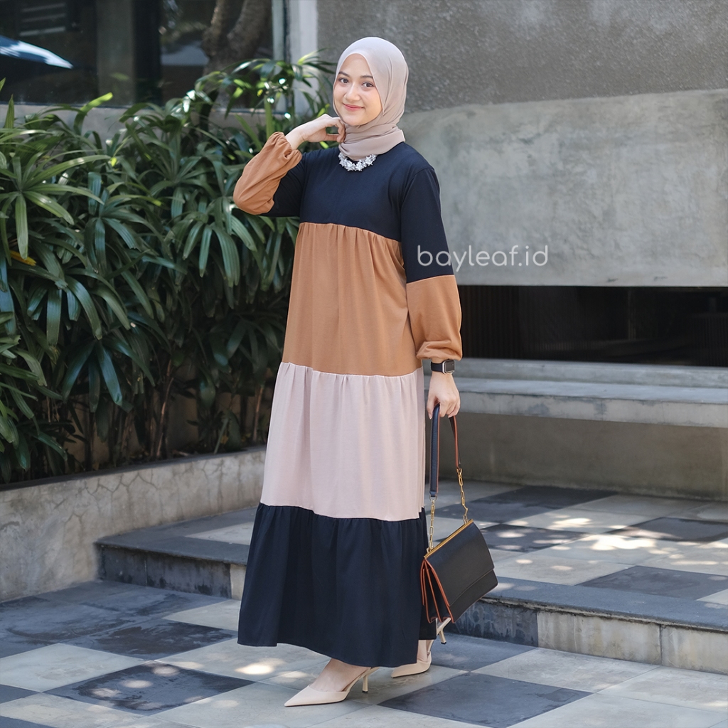 Moana Maxi Dress Casual Kombinasi
