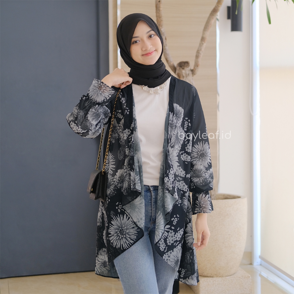 Mauren Clarisa Floral Outer / Outer Wanita Motif Bunga / Cardigan Atasan Wanita