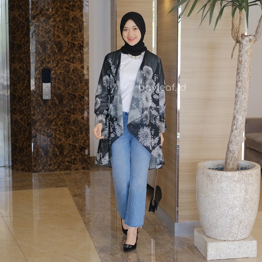 Mauren Clarisa Floral Outer / Outer Wanita Motif Bunga / Cardigan Atasan Wanita