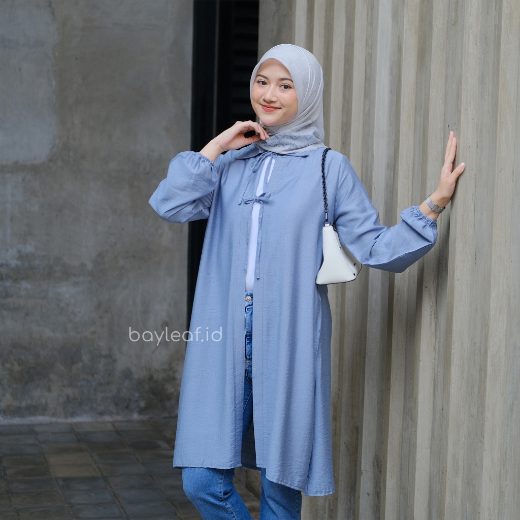 Sellen Outer Linen Casual with Tali Pita Depan Lucu