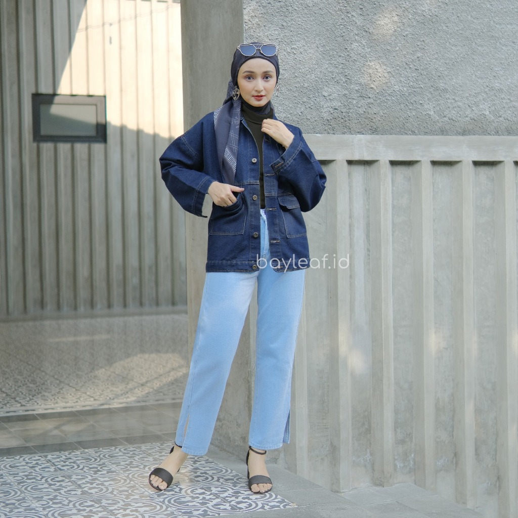 Aiko Jeans Jacket Oversize Pocket