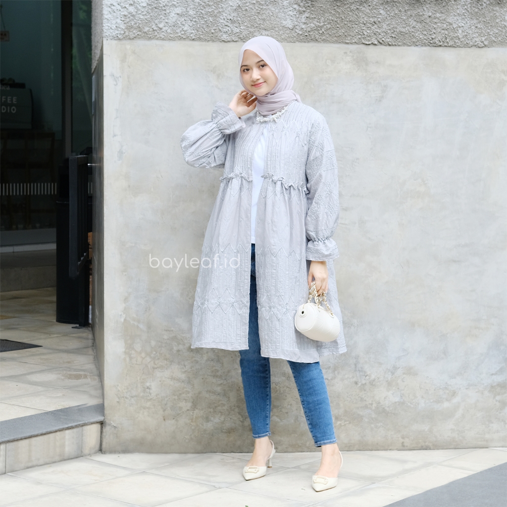 Denaya Long Outer Brokat Bordir Premium