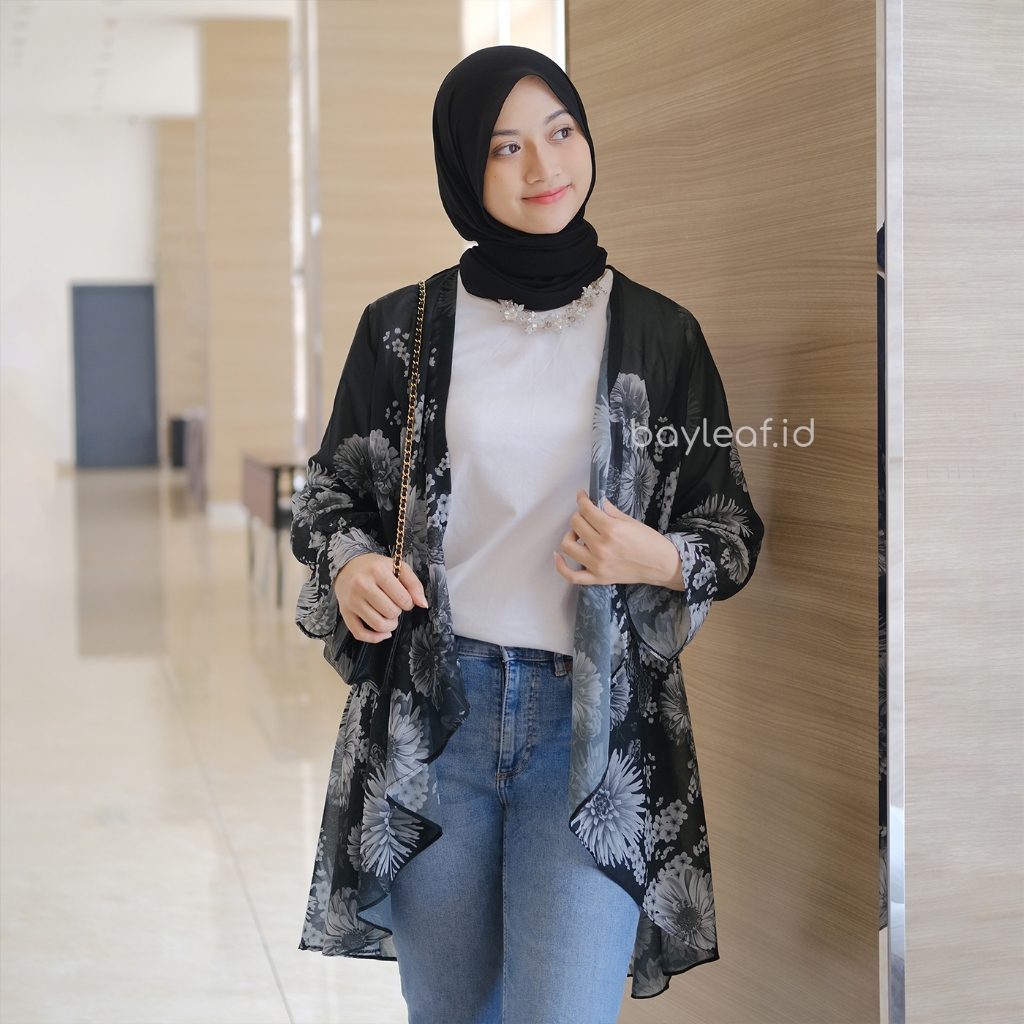 Mauren Clarisa Floral Outer / Outer Wanita Motif Bunga / Cardigan Atasan Wanita