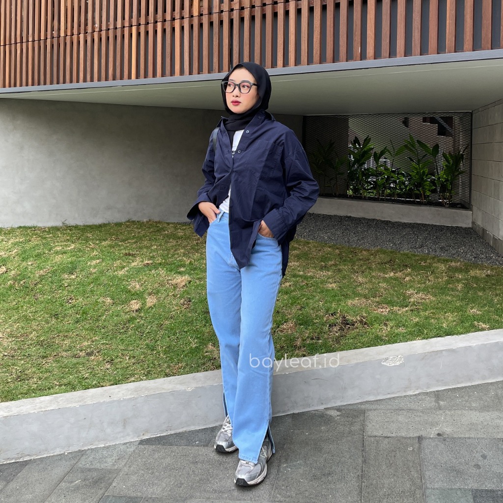 Bayleaf.id Wide Low Waist Hunter Jeans