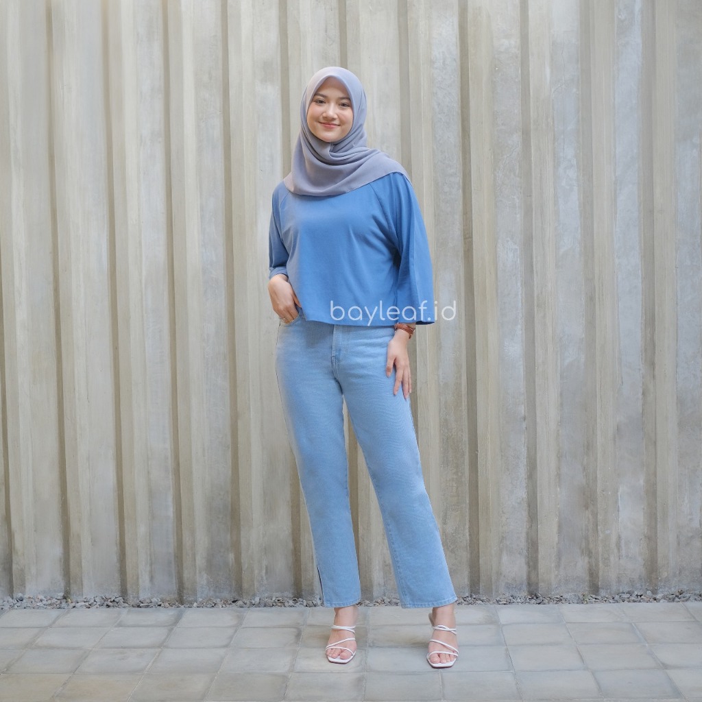 Fuji Blouse Atasan Kaos Oversize Croptop Polos