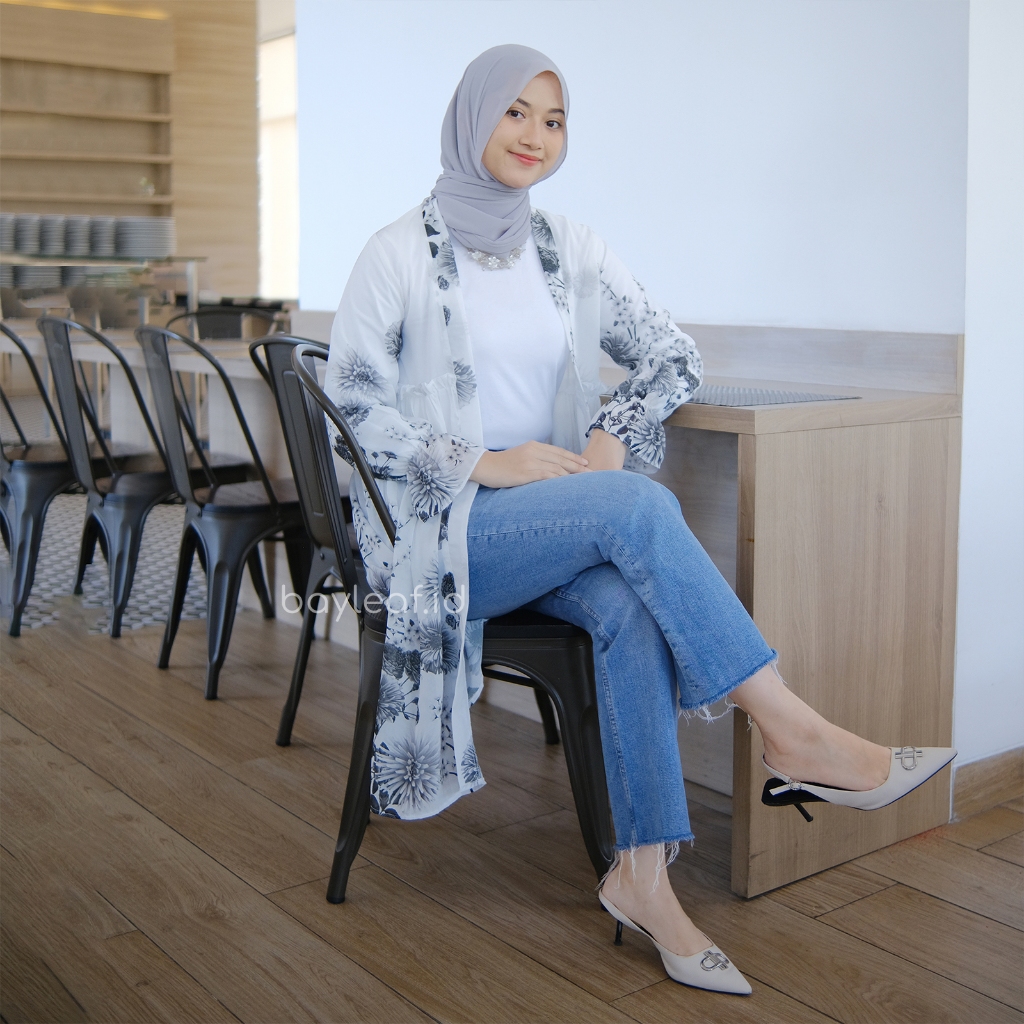 Mauren Denaya Floral Outer | Outer Wanita Motif Bunga | Cardigan Atasan Wanita