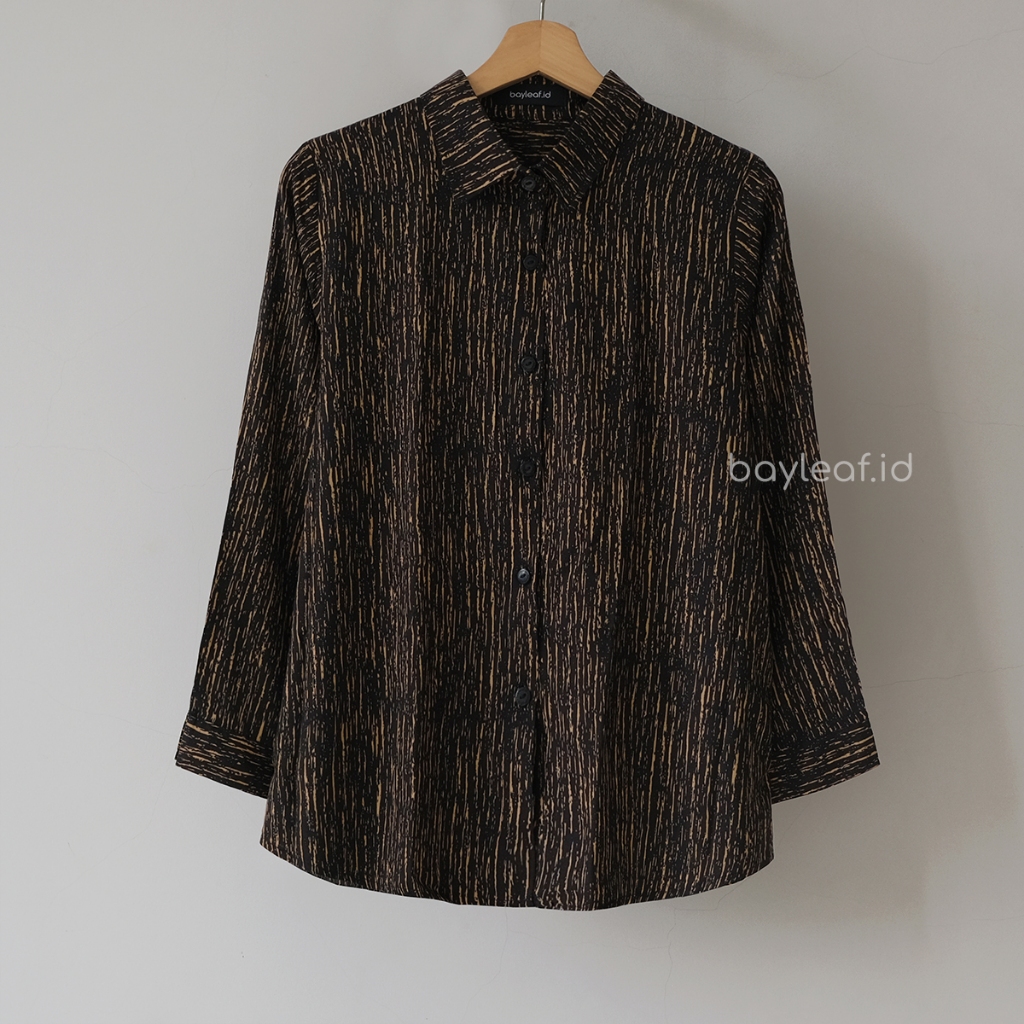Flora Shirt Motif | Kemeja Atasan Wanita Rayon