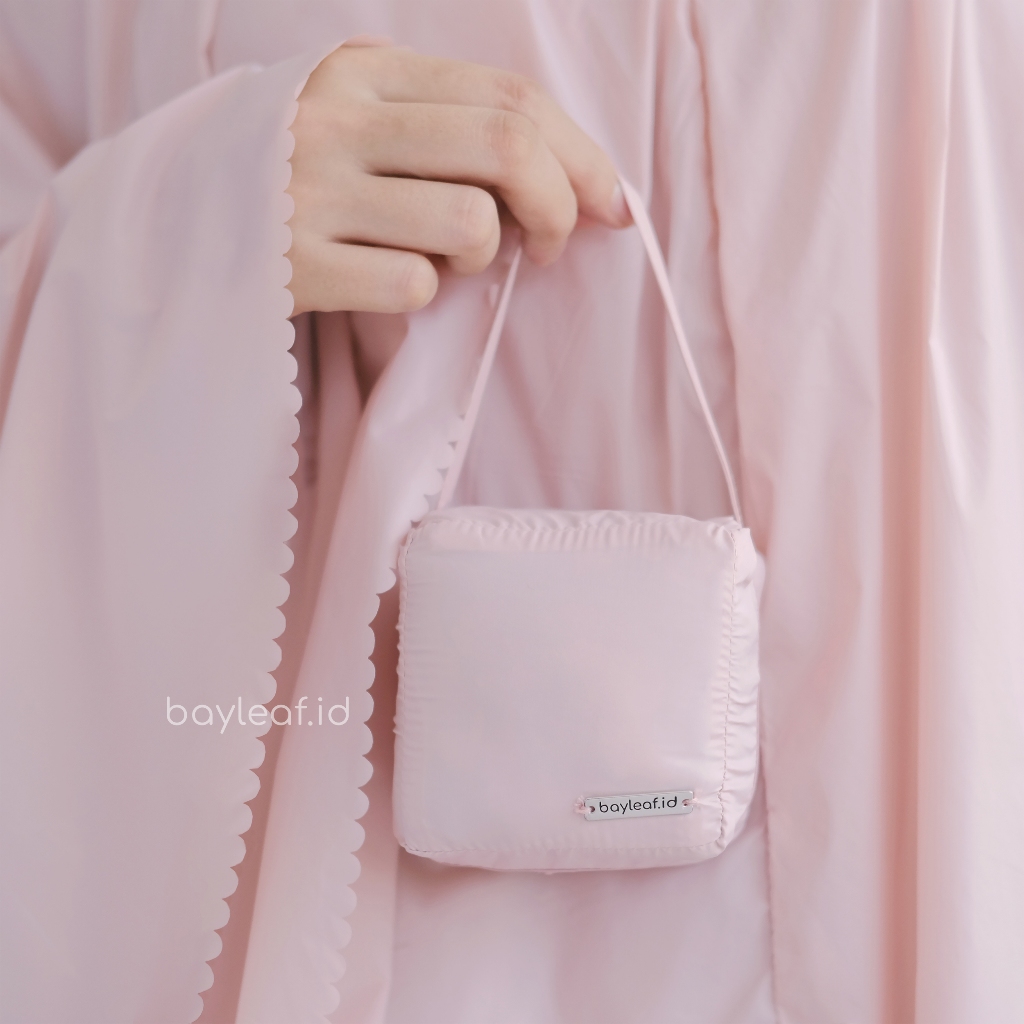 Mukena Skylite Mini Pouch Polos Lasercut Premium