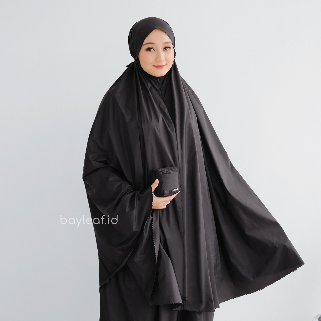 Mukena Skylite Mini Pouch Polos Lasercut Premium