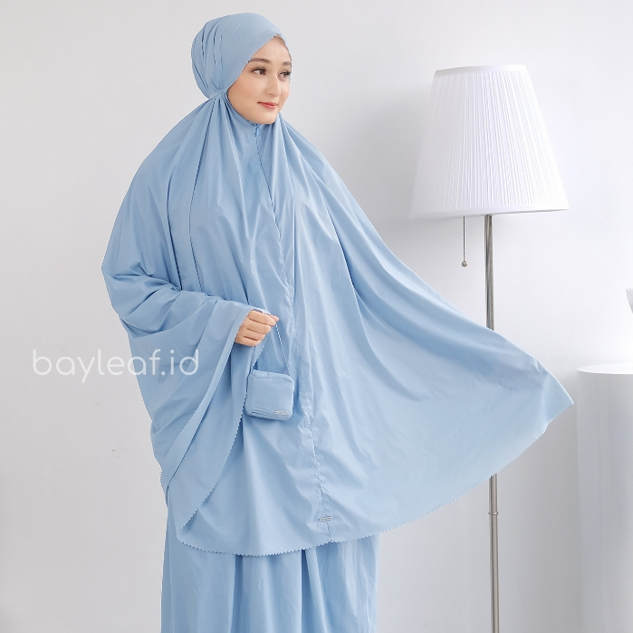 Mukena Skylite Mini Pouch Polos Lasercut Premium