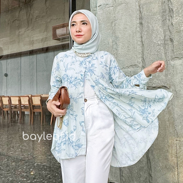 Rona Blouse Motif Wanita | Blouse Rayon Wanita Lengan Panjang