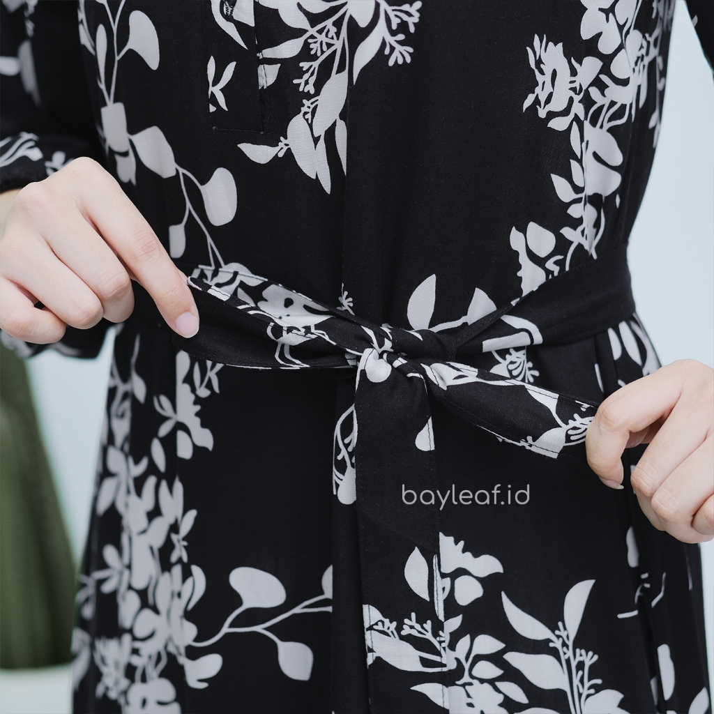 Flora Maxi Dress Motif Elegan Wanita Bahan Rayon