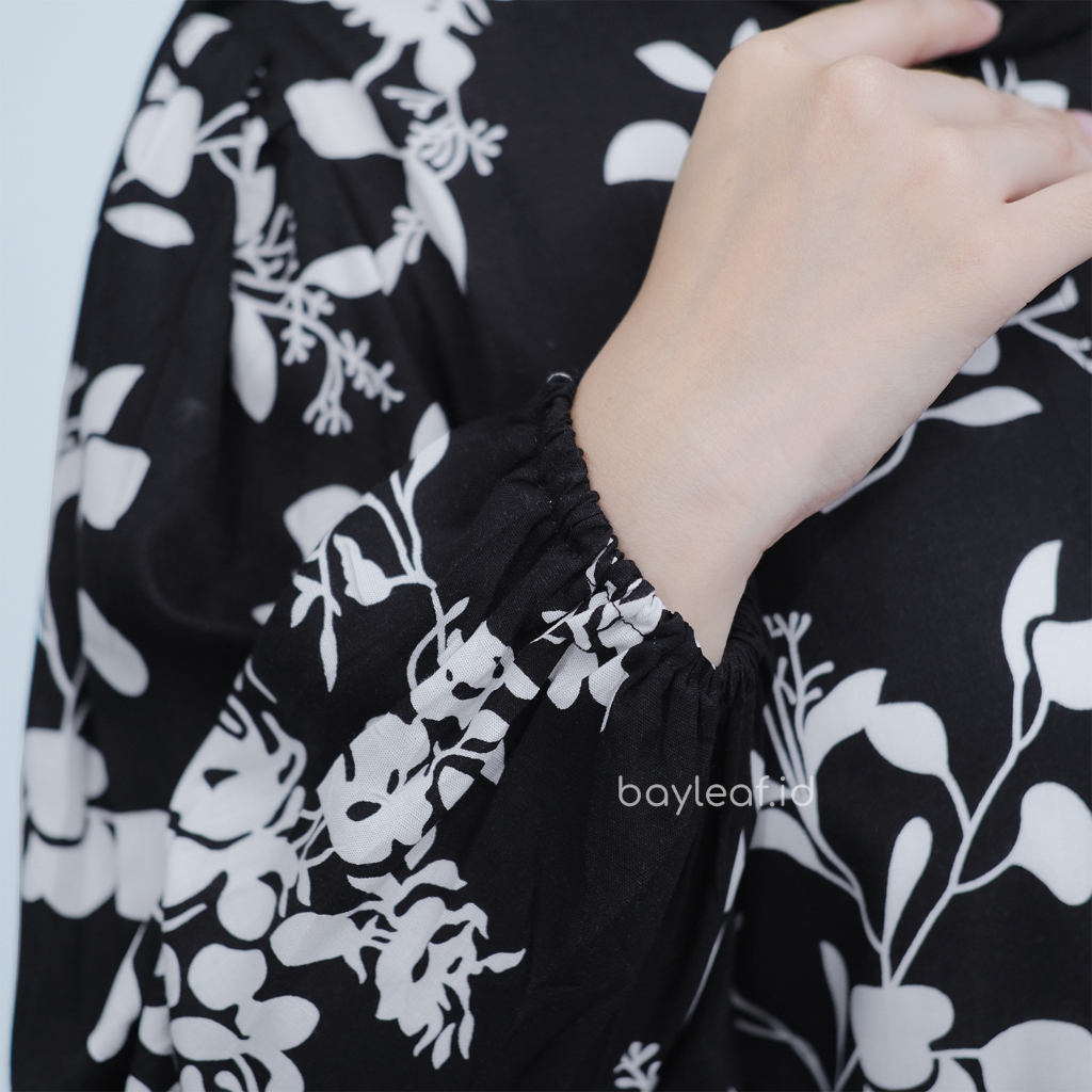 Flora Maxi Dress Motif Elegan Wanita Bahan Rayon