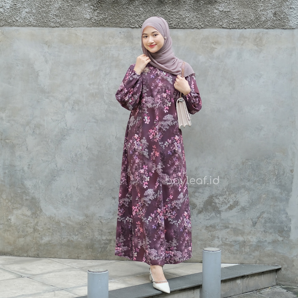 Mahira Maxi Dress Gamis Motif Bunga