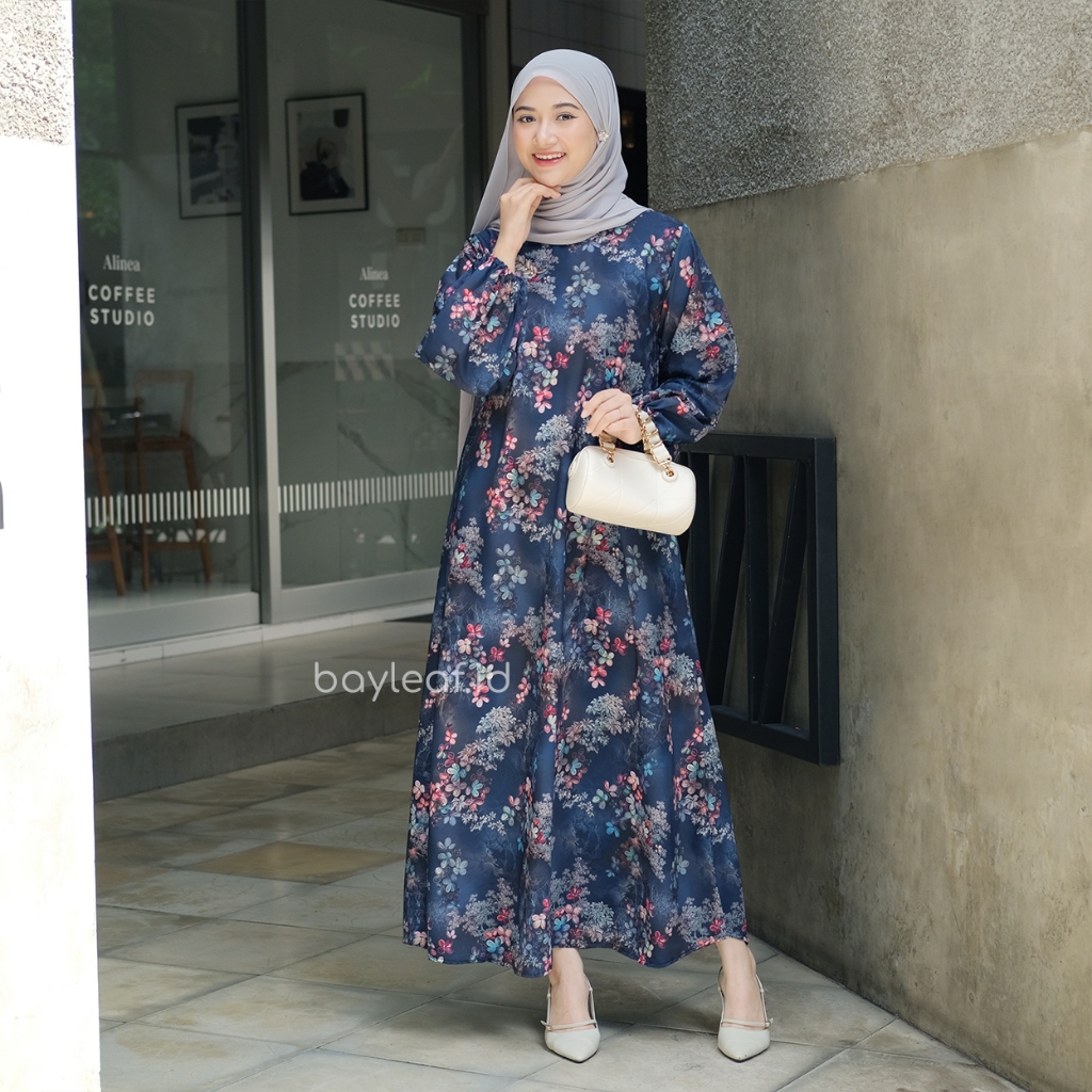 Mahira Maxi Dress Gamis Motif Bunga