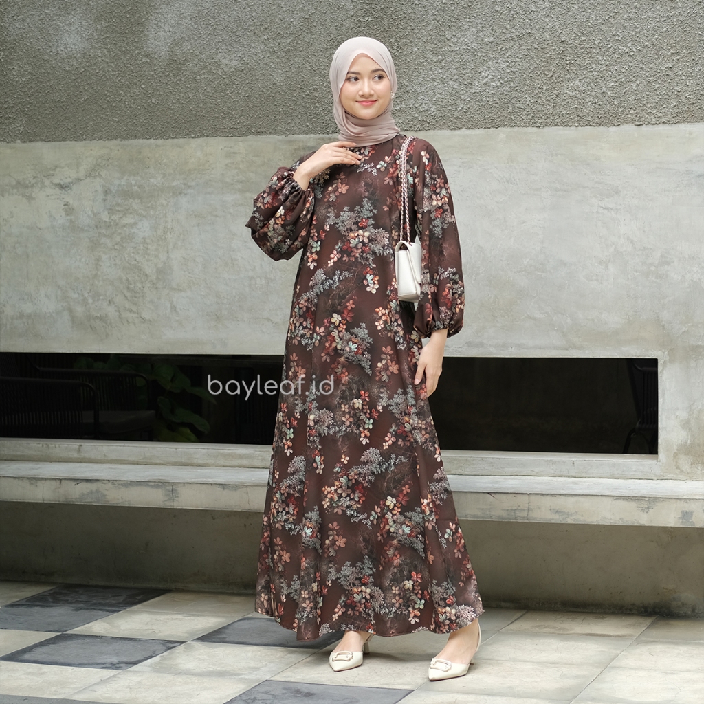 Mahira Maxi Dress Gamis Motif Bunga