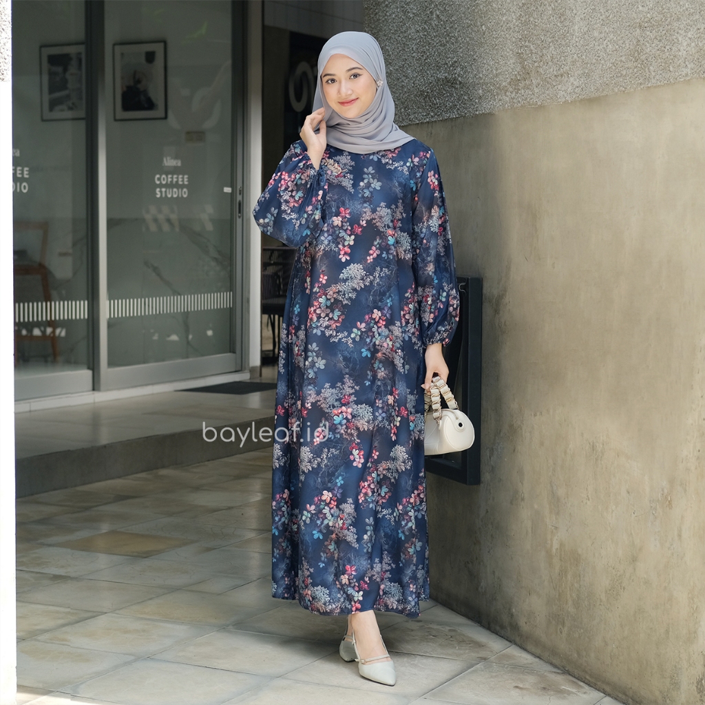 Mahira Maxi Dress Gamis Motif Bunga