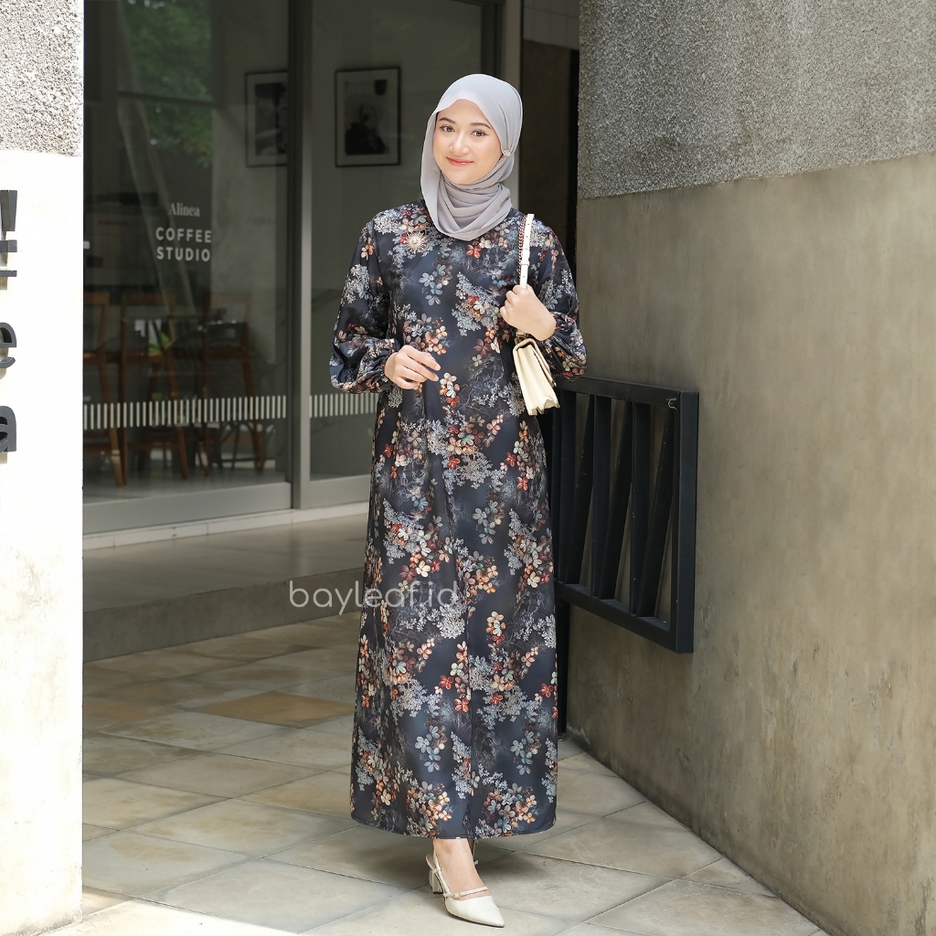 Mahira Maxi Dress Gamis Motif Bunga