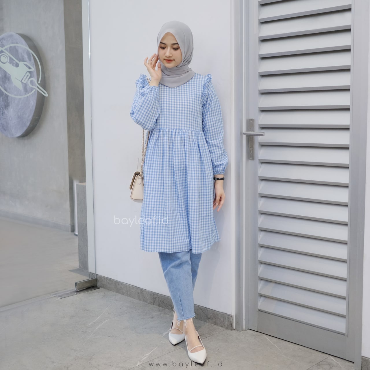 Fabyla Plaid Tunik Lengan Panjang