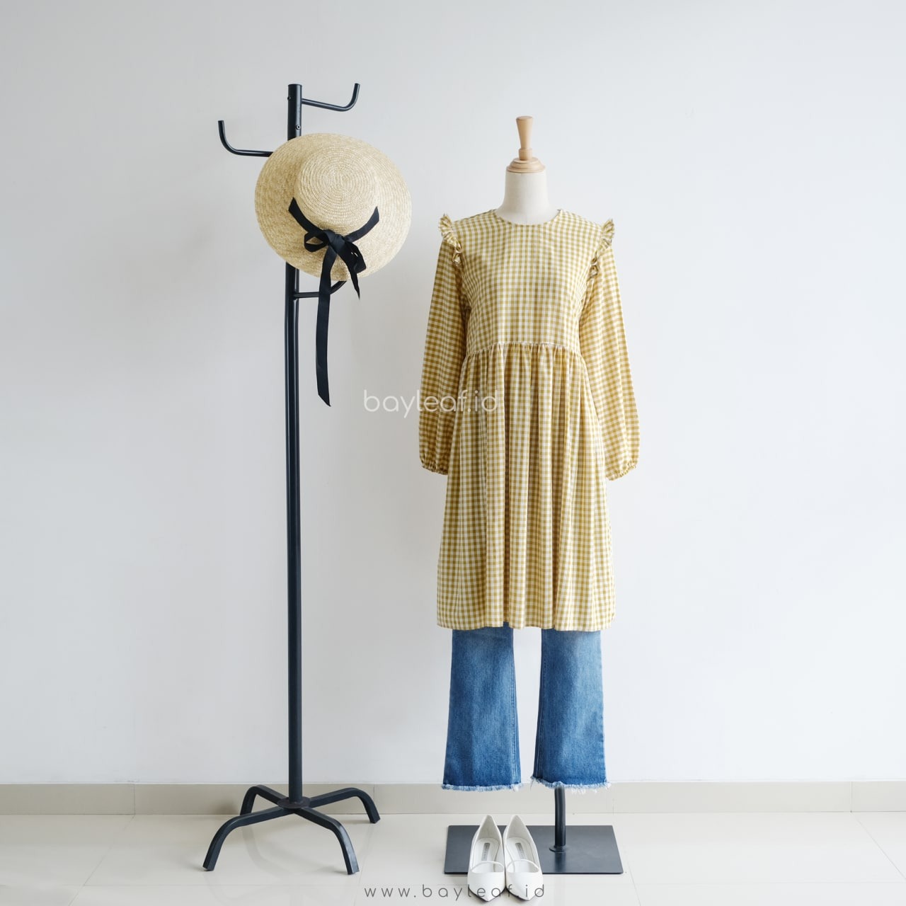 Fabyla Plaid Tunik Lengan Panjang